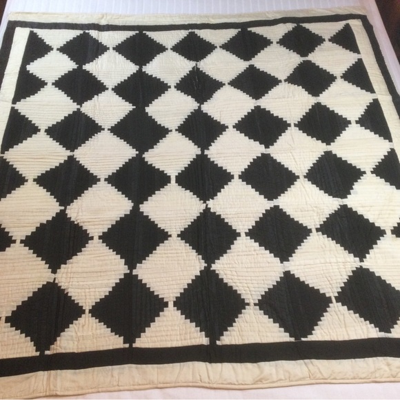 Hand Crafted Bedding Vintage Quilt Cathedral Steps Silk Taffeta